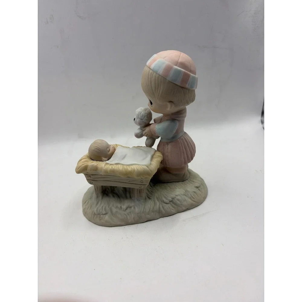 Precious Moments Christmas Is A Time To Share Shepherd‎ Manger Figurine E-2355